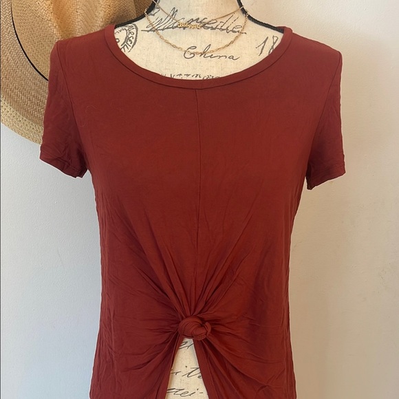 Forever 21 Red Asymmetrical Tunic - Picture 2 of 5